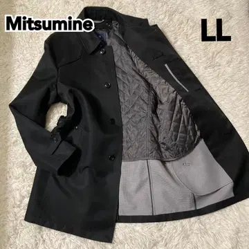 새상품급 Mitsumine 라이너 포함 블랙 트렌치코트 LL