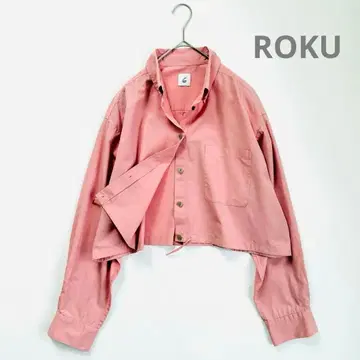 새상품급 6 ROKU 코튼 숏 셔츠