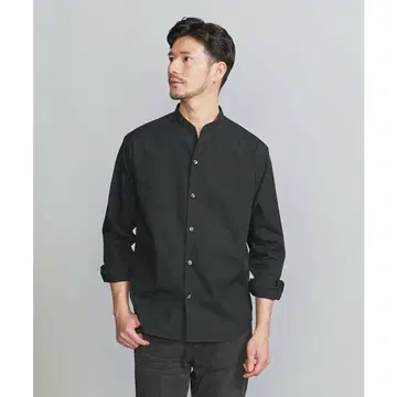 BEAUTY&YOUTH 코튼 밴드 카라 스키퍼 셔츠