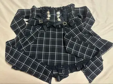 LIZLISA 레이스업 서스펜더부 치마바지