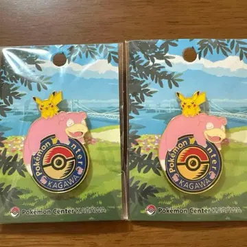 포켓몬 센터 카가와 한정판 야돈 피카츄 로고 핀즈 2개