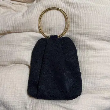 레이스 파티 백 블랙 링 핸들