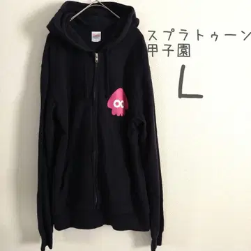 스플래툰 코시엔 2019 후드티 L 네이비 후드 부착 집업