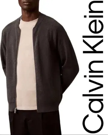 무료배송 새상품 CALVIN KLEIN 롱 슬리브 풀 집업 니트 L