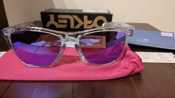 [ 미사용 ] OAKLEY 프로그 스킨 클리어 프레임 보라색