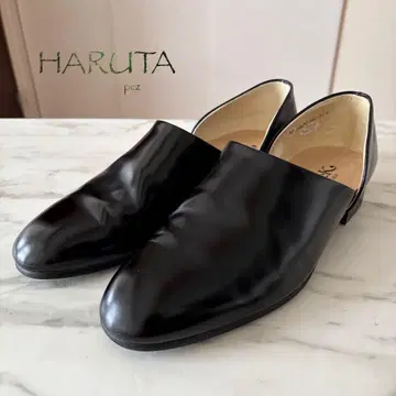 컨디션 최상 HARUTA 블랙 가죽 슬립온 드레스 슈즈