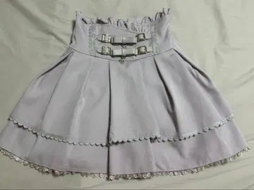 LIZLISA 2단 리본 벨트 치마바지 핑크