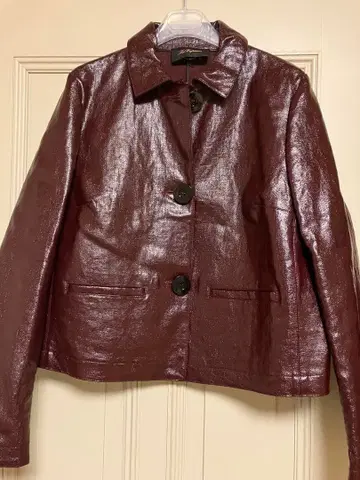 Les Copains 버건디 자켓