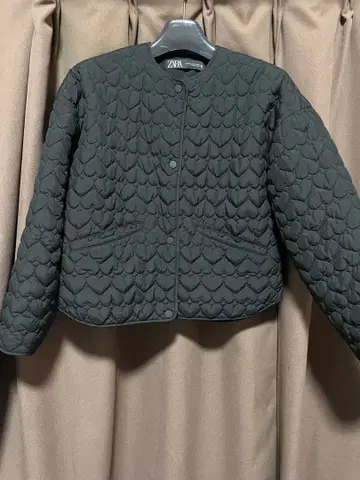 ZARA 하트 퀼팅 다운 자켓