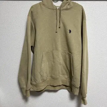 베이지 후드 부착 후드티