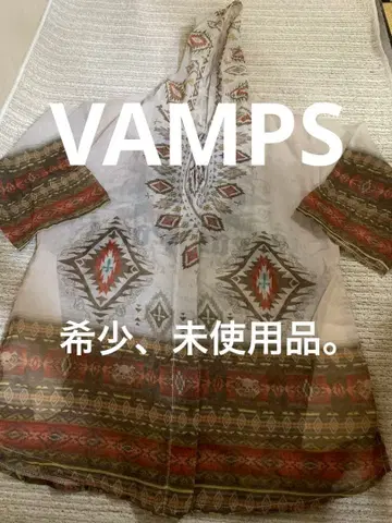VAMPS HYDE 에스닉 패턴 후드 부착 상의 미사용 새상품