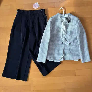 에스프리 뮬 이온 팬츠 화이트 스트라이프 자켓 수트 포멀