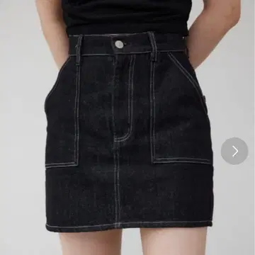 MARY QUANT x AZUL 로고 데님 미니 스커트