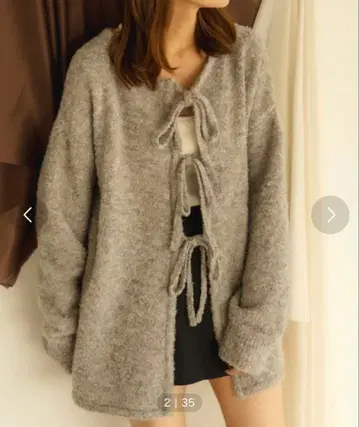 fupel 2way 부클레 리본 니트