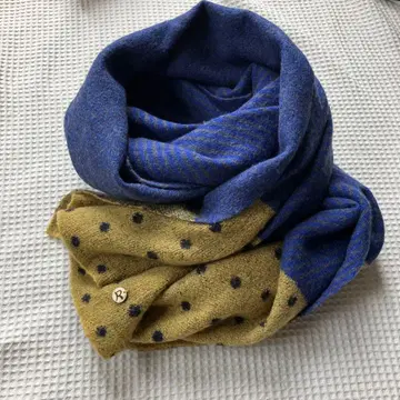 45rpm 융모 울 머플러 도트