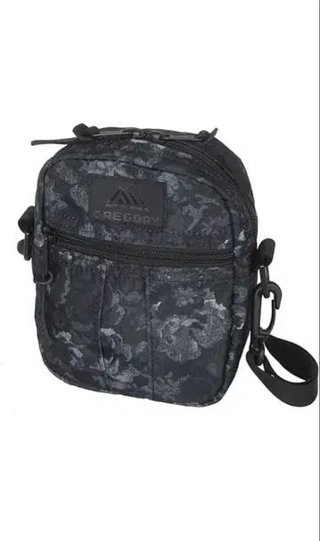 GREGORY 숄더백 블랙 태피스트리/플라워 패턴 M