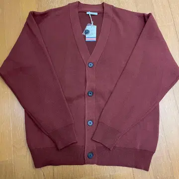 [ 새상품 ] BAYFLOW 버건디 V넥 가디건 L 사이즈