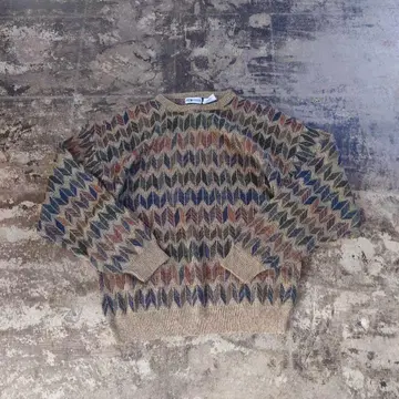 UN TIED / 올 패턴 니트 스웨터 / 멀티 컬러 / L 4738