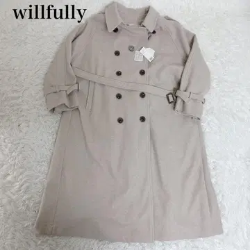 [ 미사용 택 포함 ] willfully 롱 코트 트렌치코트 울