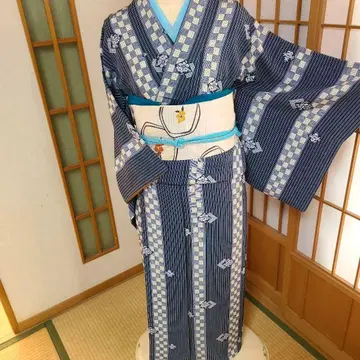 순수 실크 코몬(미사용) + 순수 실크 나고야 오비 세트