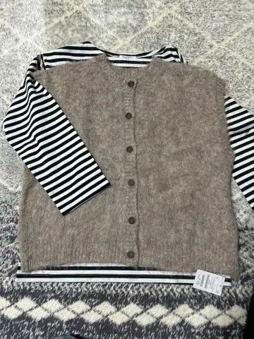 FREAK'S STORE 베이지 베스트 & 스트라이프 T셔츠 세트