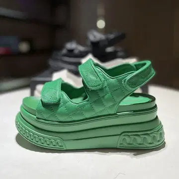 걷기 편한 여성용 통굽 스포츠 샌들 귀여운 신고 편안한