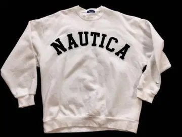 NAUTCA 아치 로고 크루넥 맨투맨 트레이닝복 M 사이즈 화이트