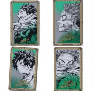 히로아카전 원화전 금박 클리어 카드 미도리야 이즈쿠 4종 컴플리트