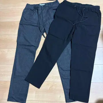 그레이와 블랙 바지 2개 세트 남성용