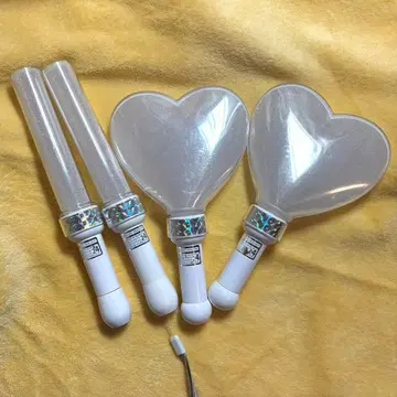 턴온 하트형 투명 응원봉 4개 세트