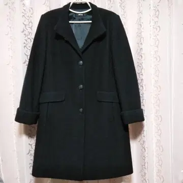 MISSEL 울 혼방 블랙 코트 L