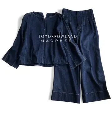 투모로우랜드 맥피 돌려입기 연중무휴 인디고 데님 팬츠 셋업