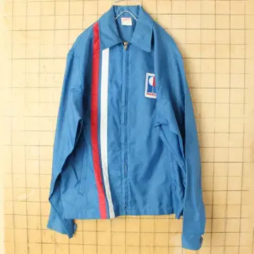 USA제 Unitog 와펜 나일론 레이싱 자켓 M 네이비 aw143