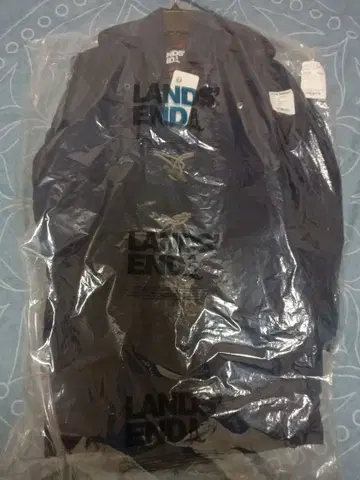 랜즈 엔드 다운 코트 더플 코트 M 네이비