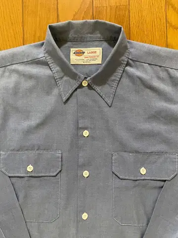 90s Dickies 디키즈 / 샴브레이 워크 셔츠 / 긴팔 L 사이즈