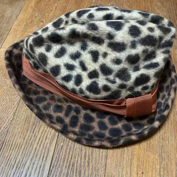 YESTADT MILLINERY 레오파드 무늬 펠트 햇