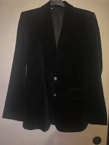 Shannon 블랙 테일러드 자켓 벨로아 빈티지