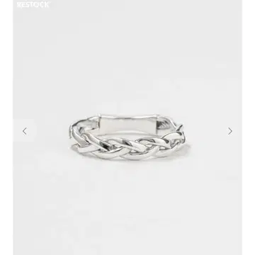 Jouete 트위닝 링 실버 트위스트 땋은머리 11호