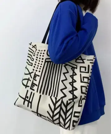에스닉풍 토트백 캔버스 대용량