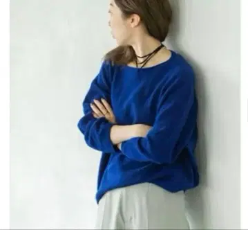 NOBLE 파인 울 에포레스트 니트 로얄 블루