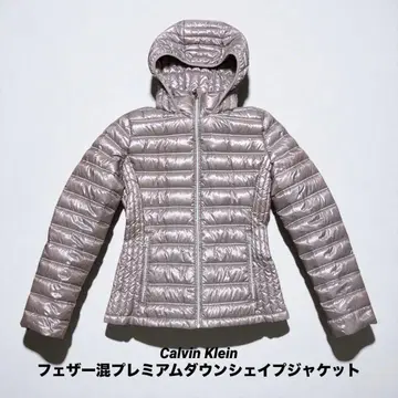 캘빈클라인 페더 혼합 프리미엄 다운 쉐이프 자켓 핑크 XS