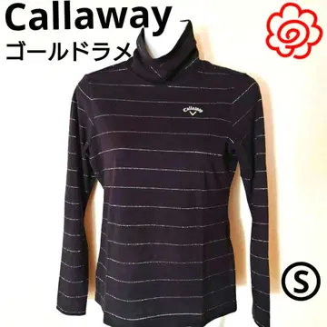 여성용 골프 셔츠 모크넥 긴팔 가을/겨울 블랙 S [캘러웨이]
