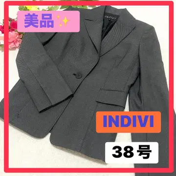 컨디션 최상 INDIVI 그레이 자켓 38호 여성용 일본제 포멀