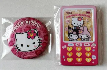 산리오 키티 헤이세이 갸루 시리즈 레오파드 무늬 휴대폰 가라케 캔뱃지