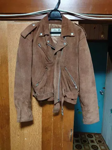 ERIKSON'S 브라운 스웨이드 라이더 자켓