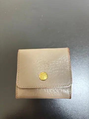 베이지 가죽 코인 케이스
