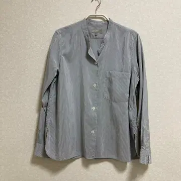 MARGARET HOWELL 실크 혼방 긴팔 스트라이프 셔츠 사이즈 I