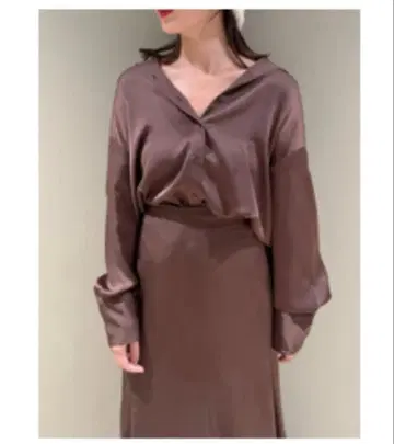 SNIDEL 새틴 오버 셔츠