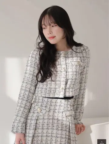 LIPSERVICE 트위드 자켓 스커트 셋업