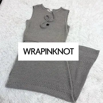 새상품급 WRAPINKNOT 랩핑넛 썸머 니트 원피스 슬리브리스